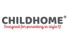 Logotipo de Childhome con el eslogan "Diseñado para la crianza con estilo" en un diseño moderno.