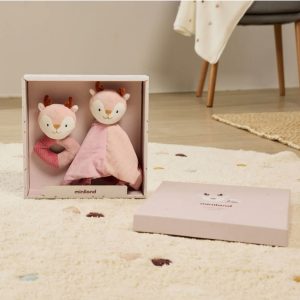 Set de sonajero y doudou. Ciervo