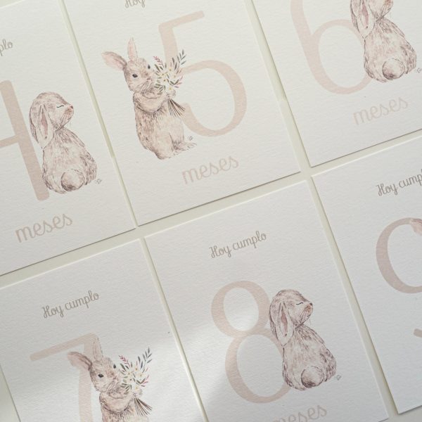 Tarjeta Cumplemes Conejos - Imagen 6