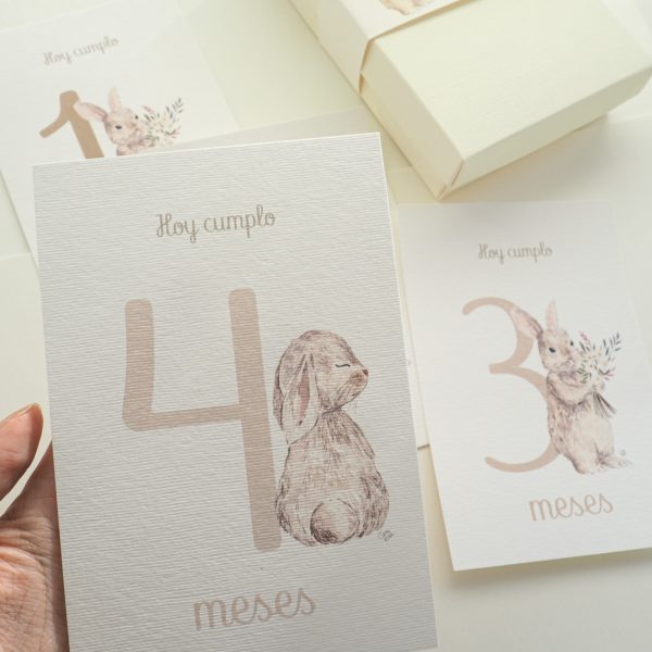 Tarjeta Cumplemes Conejos - Imagen 3