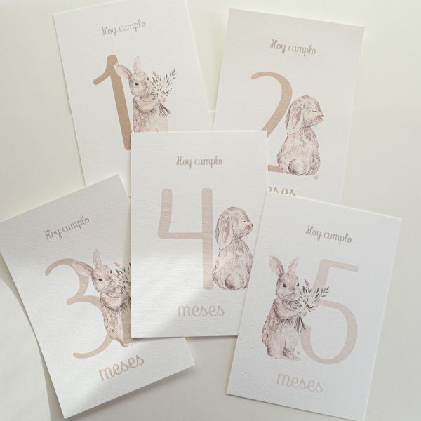 Tarjeta Cumplemes Conejos - Imagen 2